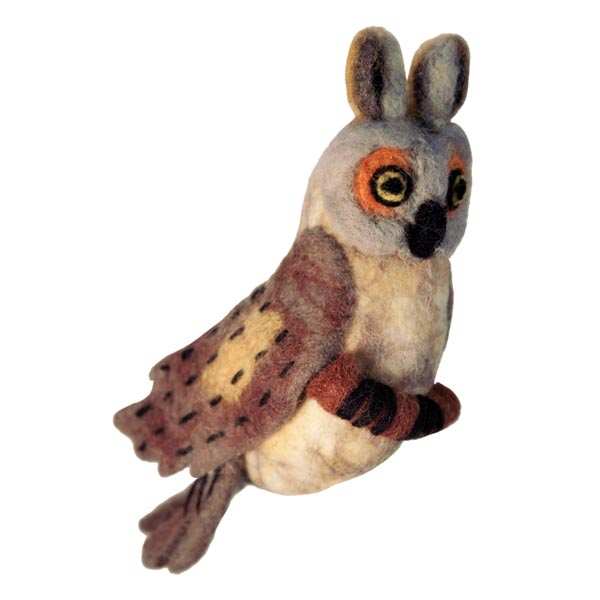 Wild Woolies Ornament Great Horned Owl