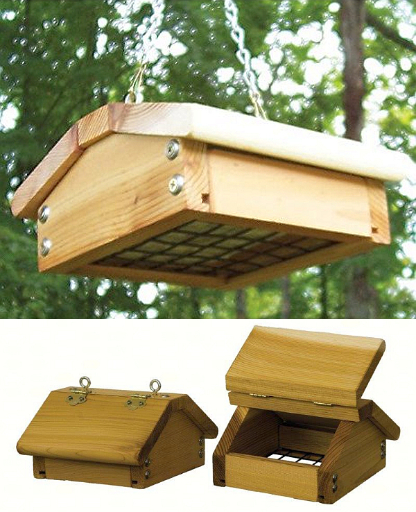 Stovall Cedar Select Small Upside Down Suet Feeder Handcrafted