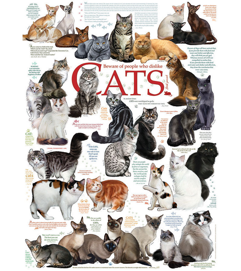 Cat Quotes 1000 Piece Jigsaw Puzzle