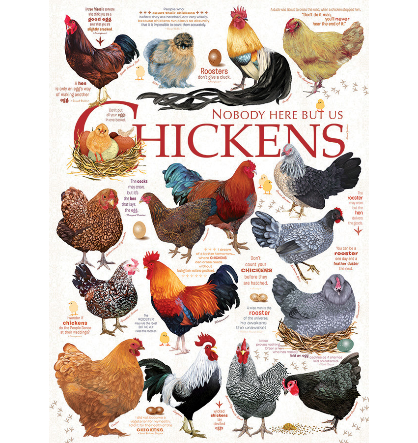 Chicken Quotes 1000 Piece Jigsaw Puzzle