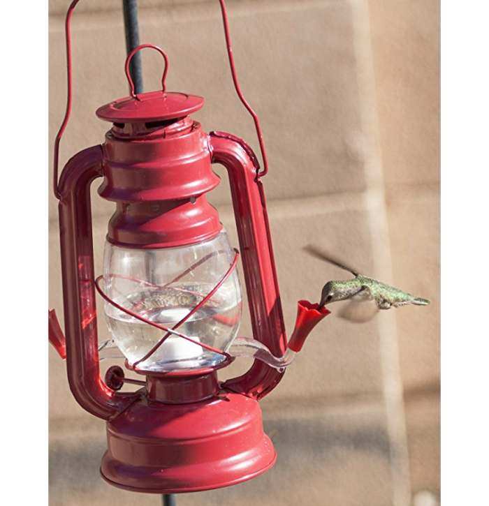 Outdoor Lover Hurricane Lantern Hummingbird Feeder Functional And