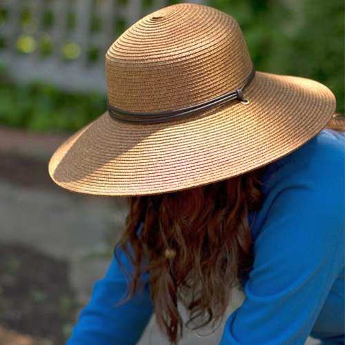 sloggers women's wide brim braided sun hat