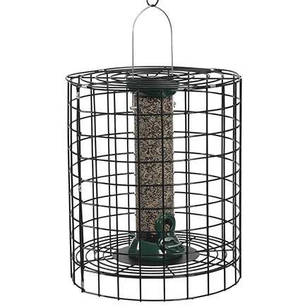 Birds Choice Clever Clean Tube Feeder 12 Inch With Squirrel Cage