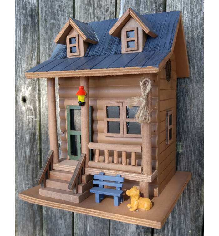 Hatchling Log Cabin Birdhouse