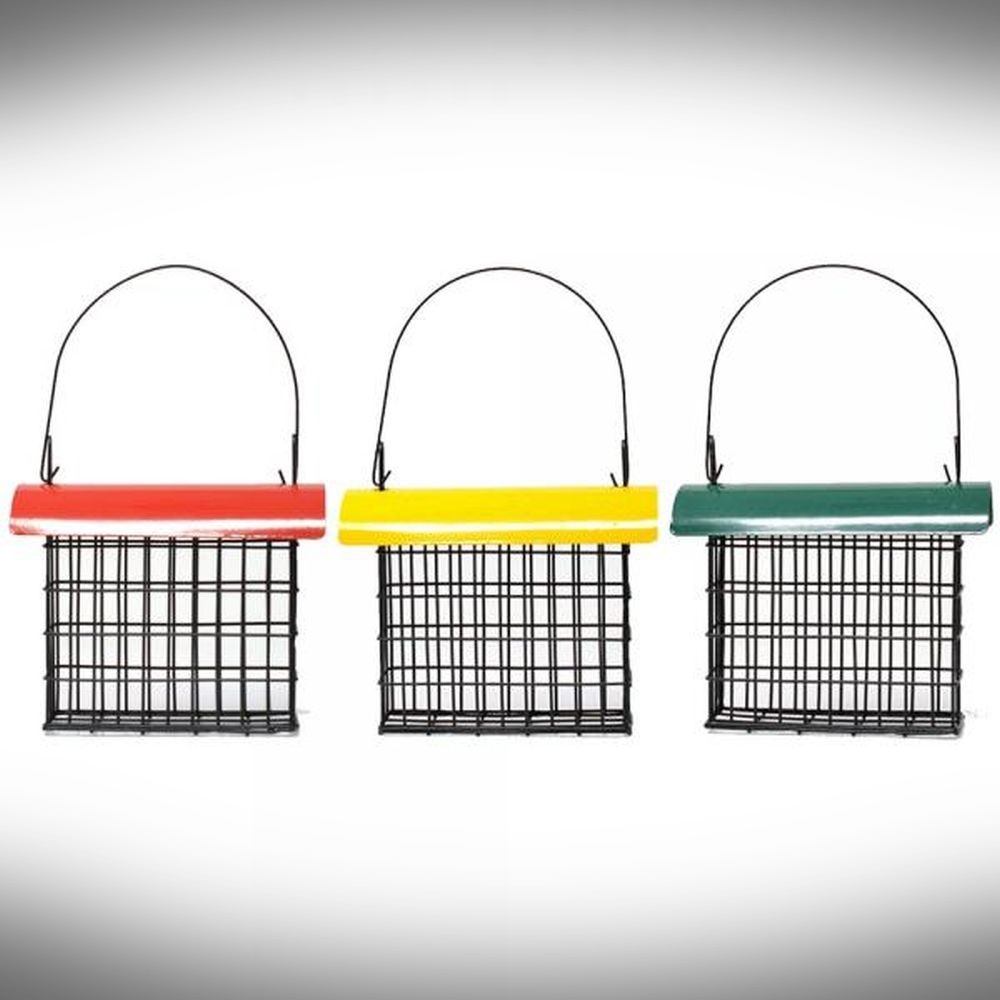 Deluxe Single Suet Cage w/Colored Roof Set of 3