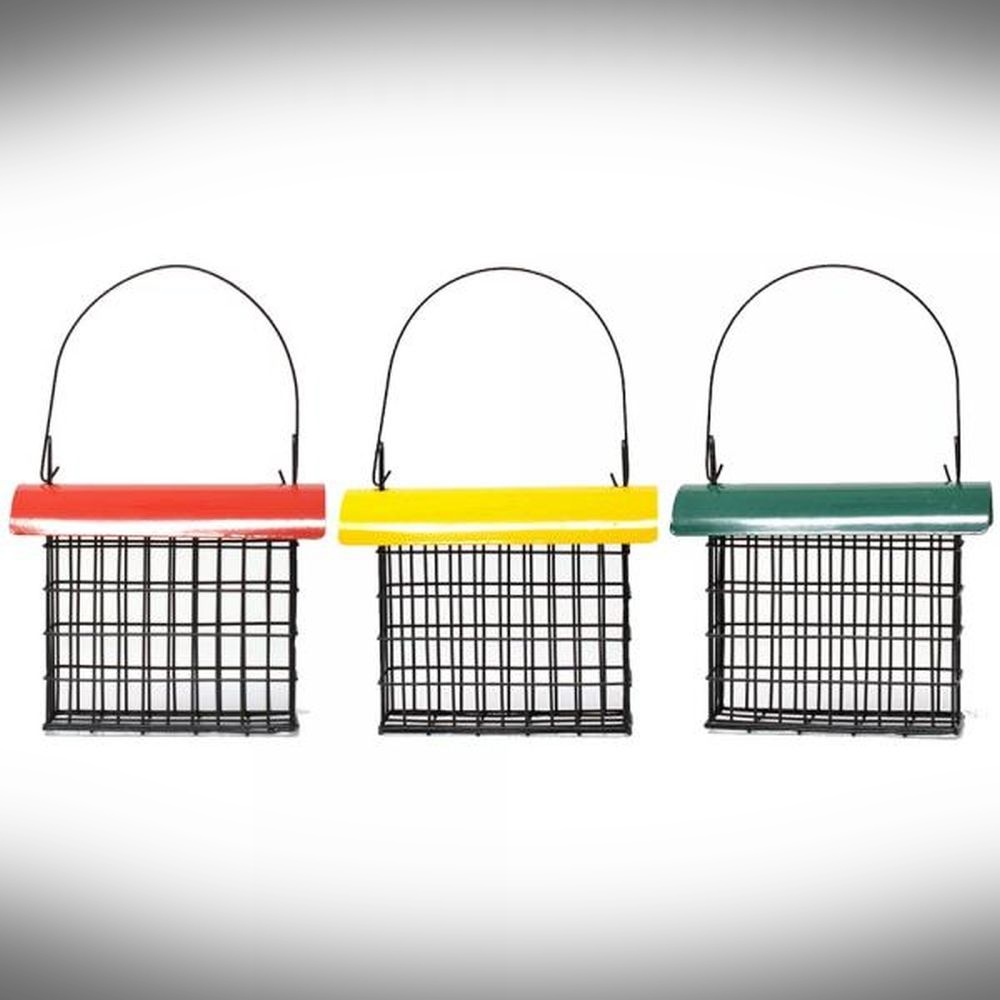 Deluxe Single Suet Cage w/Colored Roof Set of 3