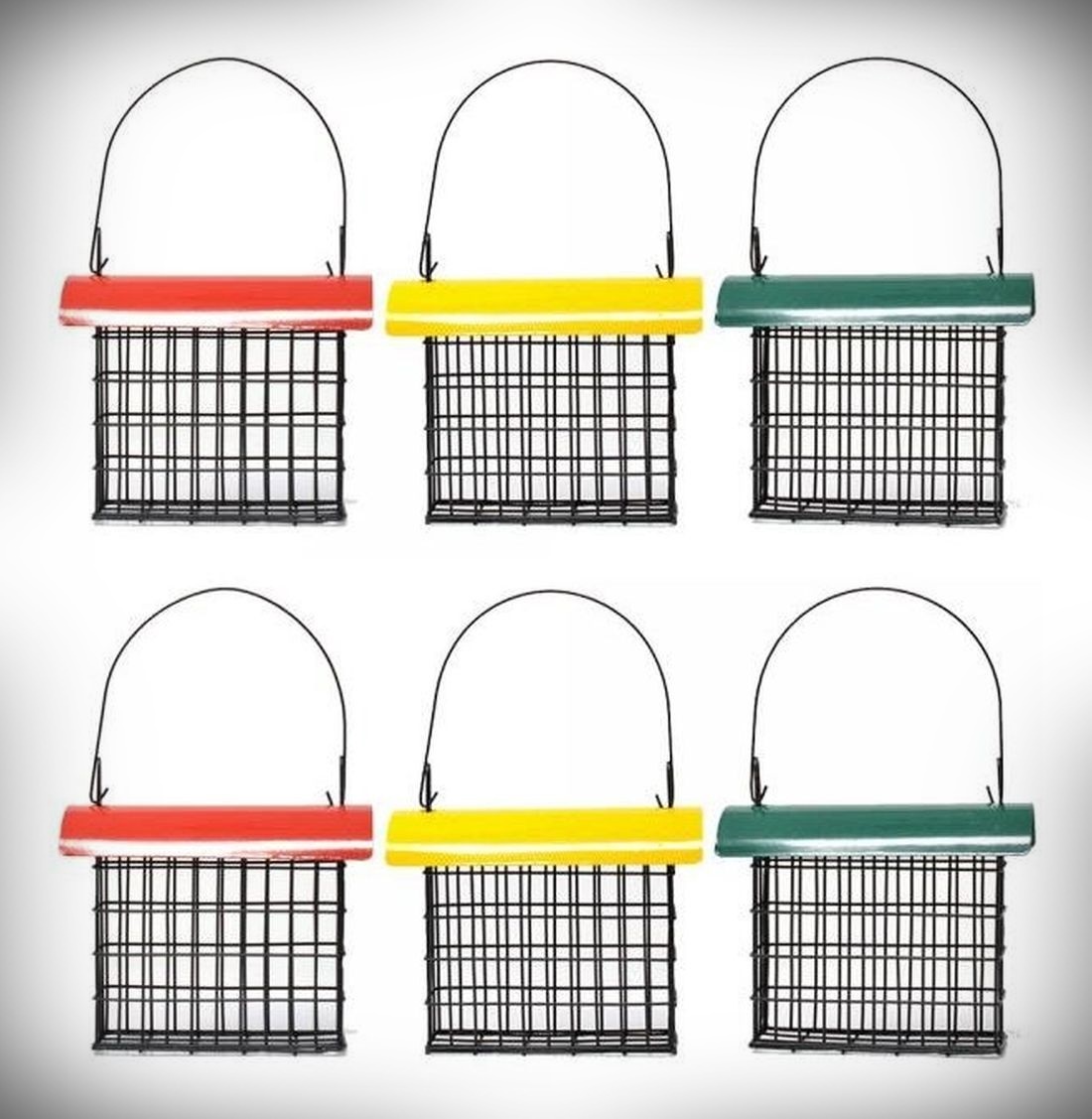 Deluxe Single Suet Cage w/Colored Roof Set of 6