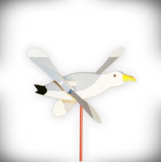 Seagull Amish Crafted Whirlybird Whirligig Garden Stake Wind Spinner 
