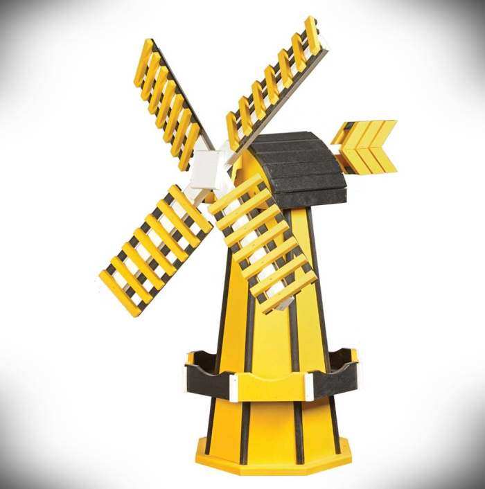 Amish Made Poly Windmill Yellow/Black Steelers