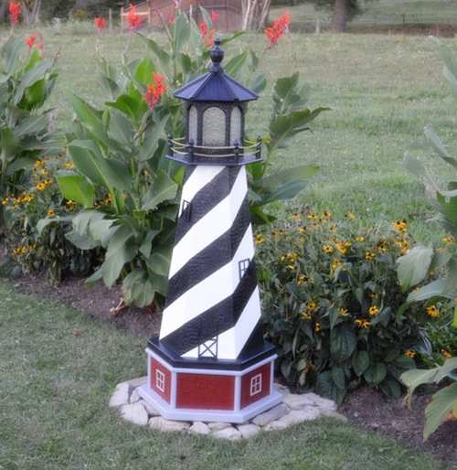 Garden Decor Wooden Outdoor Lighthouse Cape Hatteras Optional