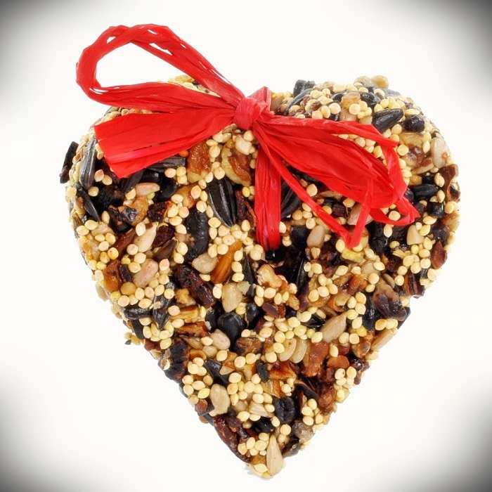 Little Heart Bird Seed Ornaments Set of 48