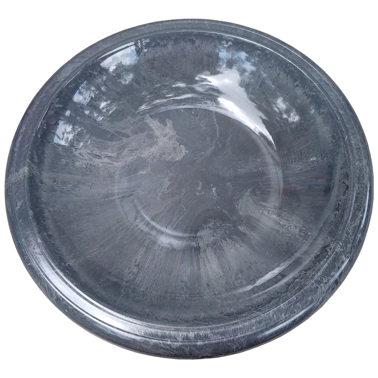 Tierra Cool Grey Gloss Bird Bowl w/Gloss Rim