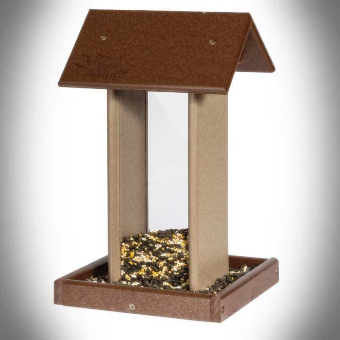 Amish Recycled Poly Tall Hopper Feeder Quality Handcrafted