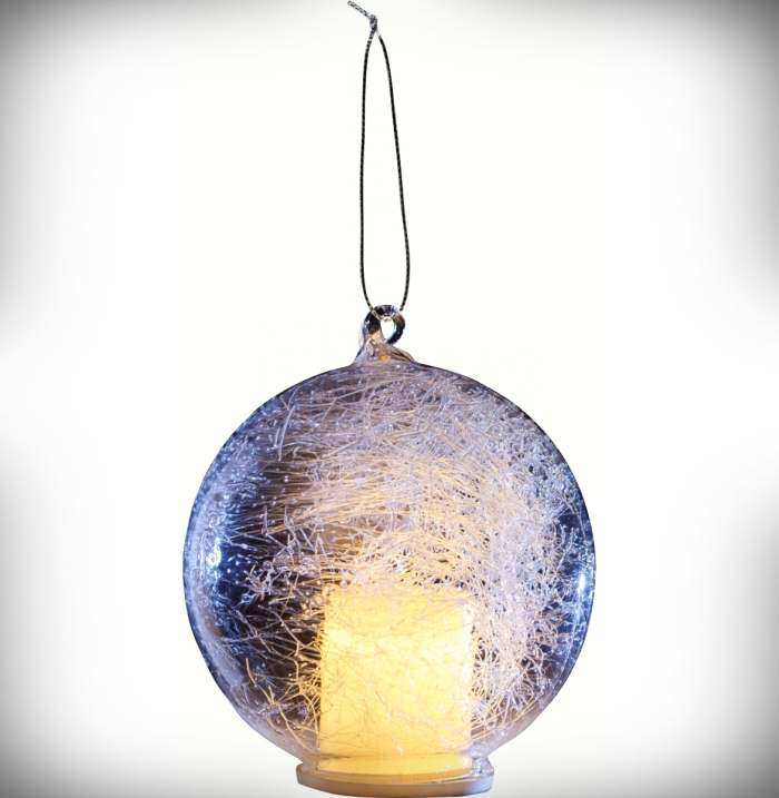 Christmas LED Candle in Globe Contemporary