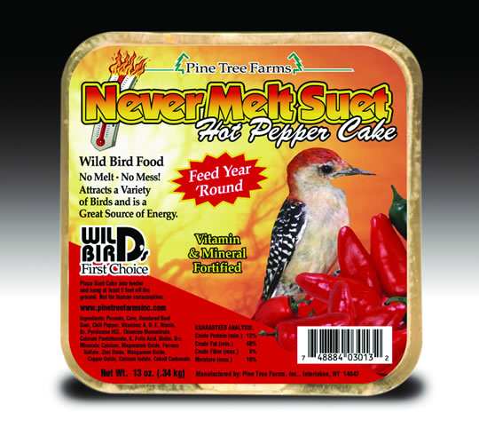 Never Melt Suet Hot Pepper Cake 6 Pack