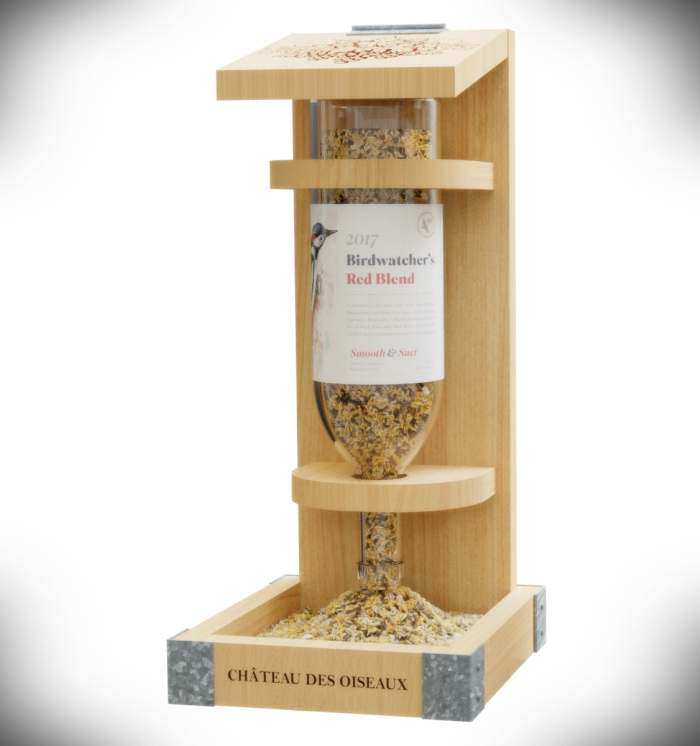 Novelty Wine Crate Bird Seed Feeder