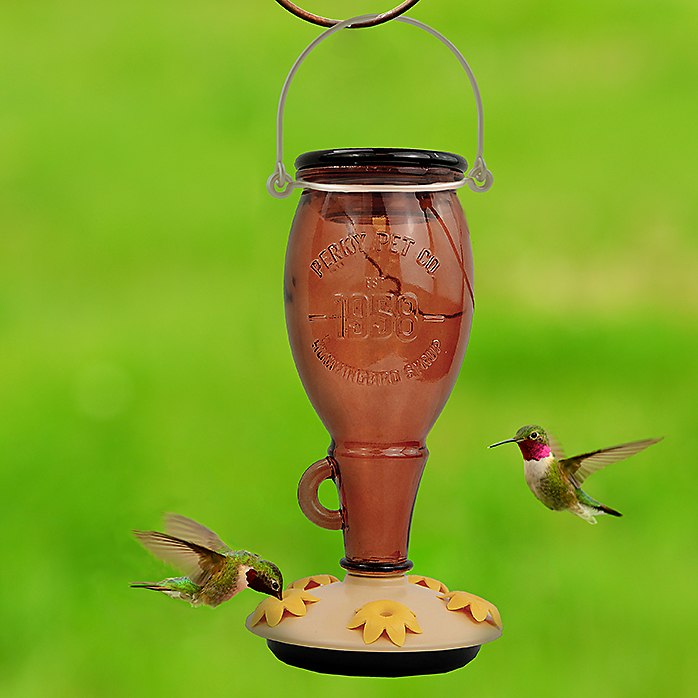 Sugar Maple Top-Fill Glass Hummingbird Feeder