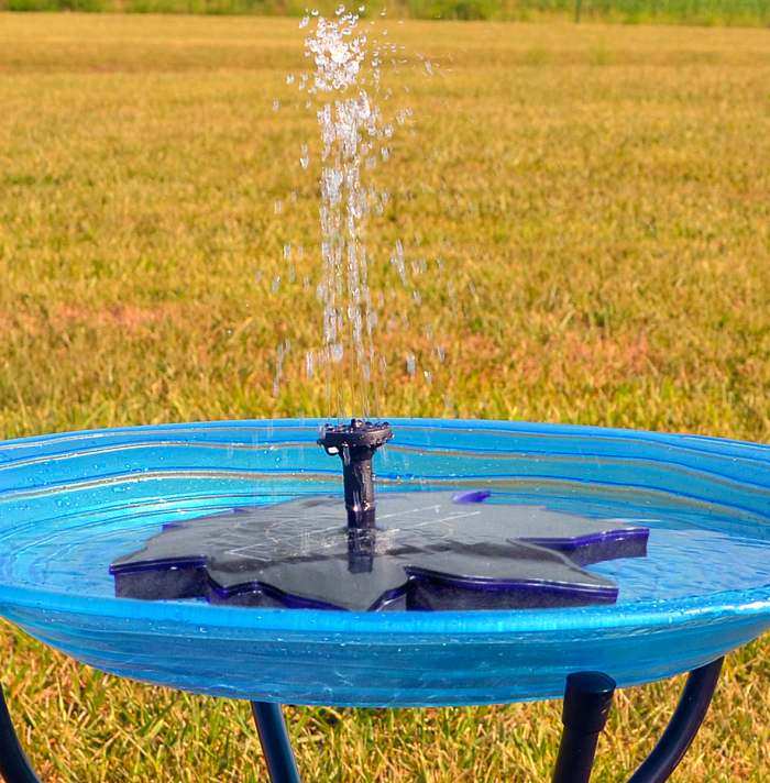 Water  fountain for bird baths Floating Leaf Solar Bubbler BE301 