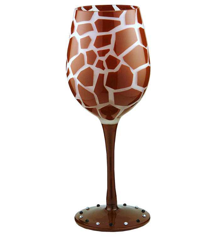 Bottom's Up Wine Glass Giraffe