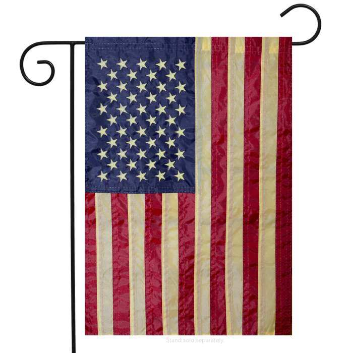 Briarwood Tea Stained American Flag Garden Flag