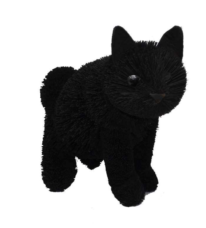 Brushart Bristle Brush Animal Black Cat Sit 16