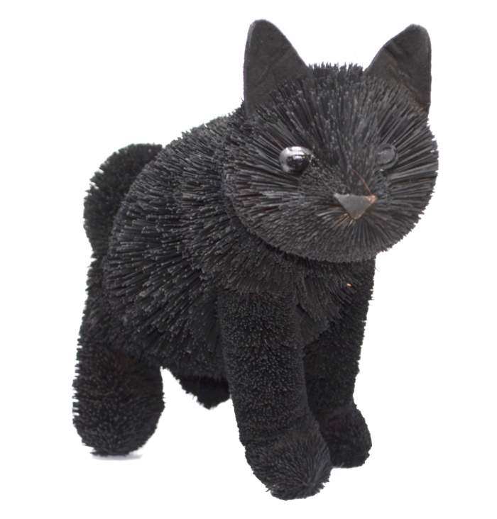 Brushart Bristle Brush Animal Black Cat Sit 12