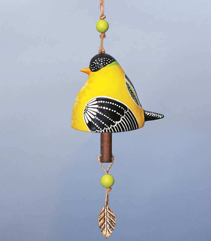 Bird Song Ceramic Bell Goldfinch