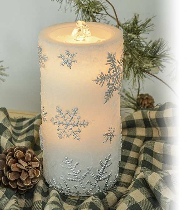 snowflake candle