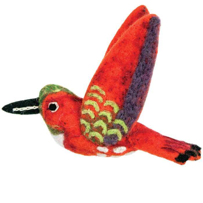 Wild Woolies Ornament Rufous Hummingbird