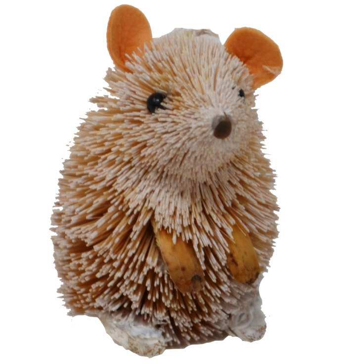 Brushart Bristle Brush Ornament Mouse Frosted