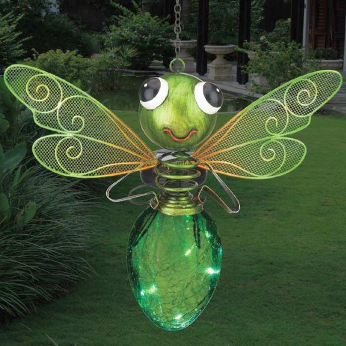 Solar Dragonfly Lantern Green