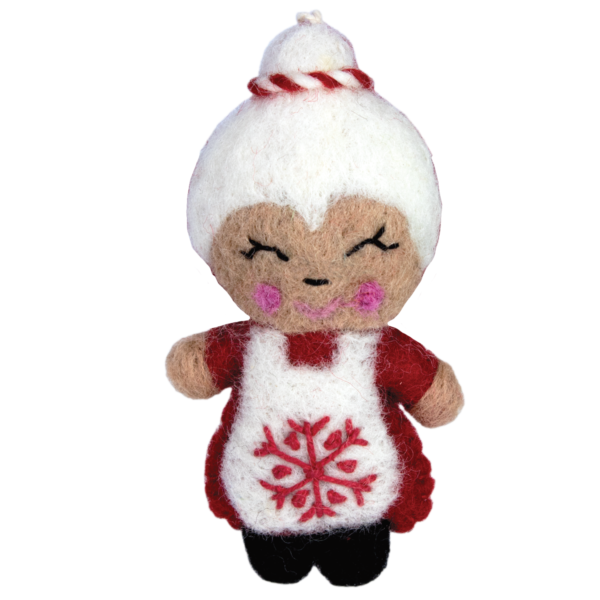 Wild Woolies Ornament Snowflake Ms. Claus