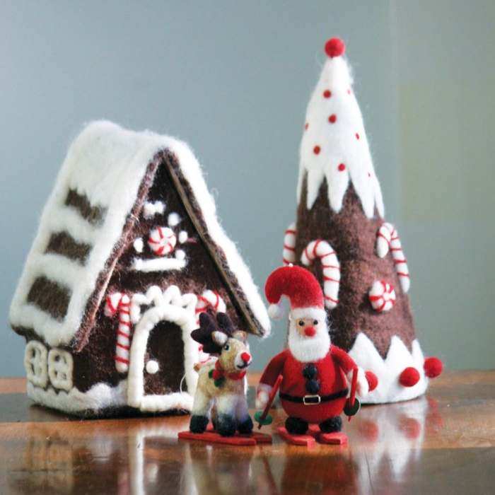 Classic Hand-Felted Gingerbread Playhouse Set