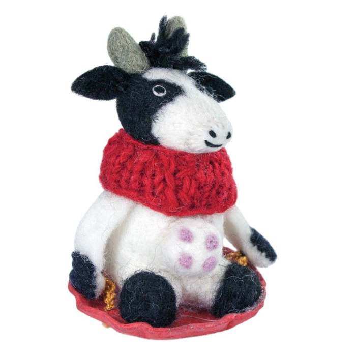 Wild Woolies Ornament Sledding Bessie