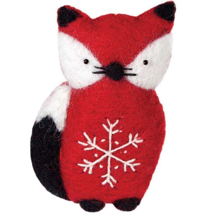 Wild Woolies Ornament Snowflake Fox