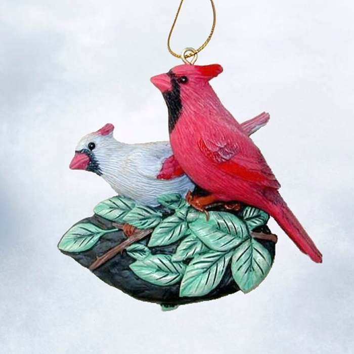 Audubon Songbird Ornament Cardinal Pair