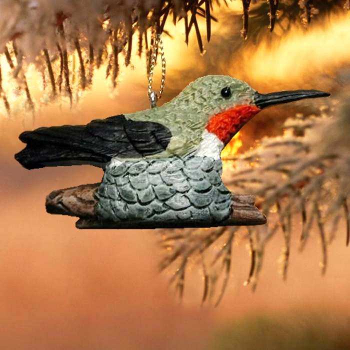 Audubon Songbird Ornament Hummingbird Nest