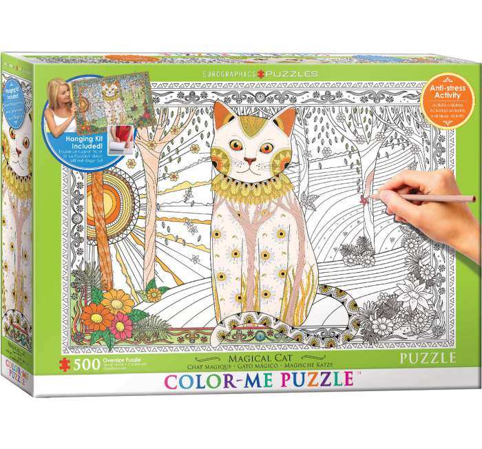 Color Me Puzzle Magical Cat 500 Piece