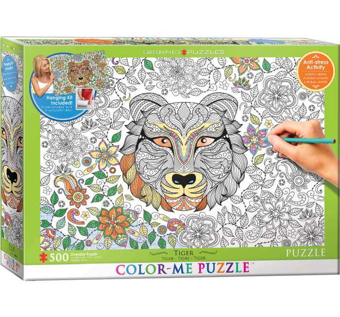 Color Me Puzzle Tiger 500 Piece