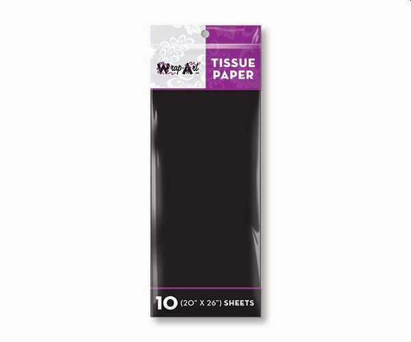 Wrap-Art Gift Tissue Paper Black 6/Pack