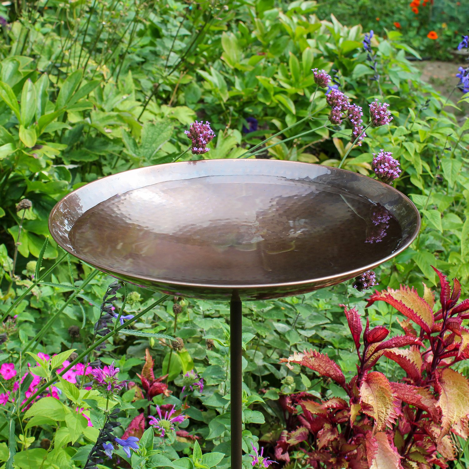 Achla Burnt Copper Birdbath with Stake