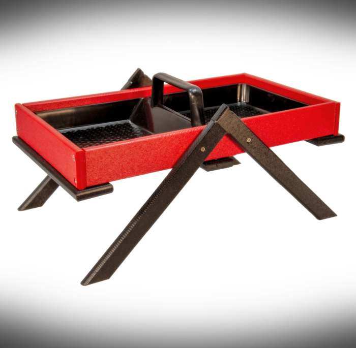 Recycled Poly Large Tray Ground Feeder Red