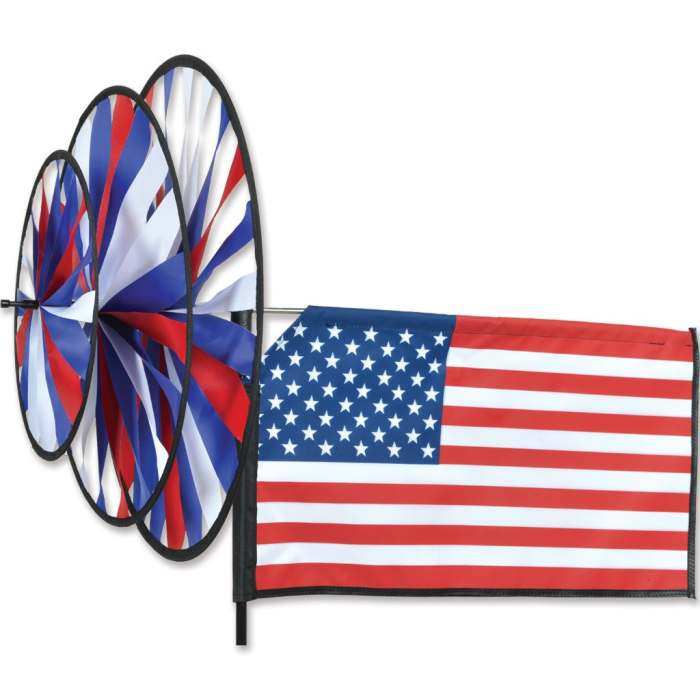 American Flag Triple Spinner