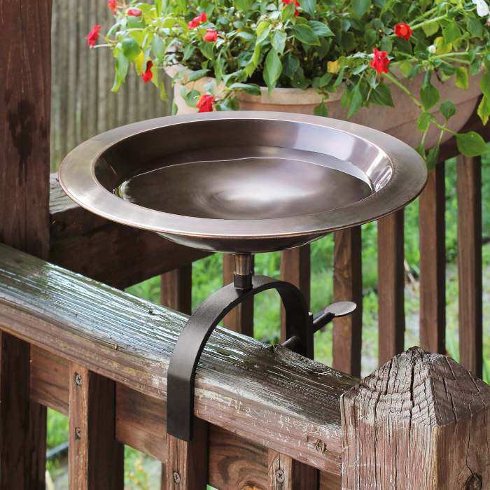 Achla Classic II Birdbath w/Over Rail Bracket