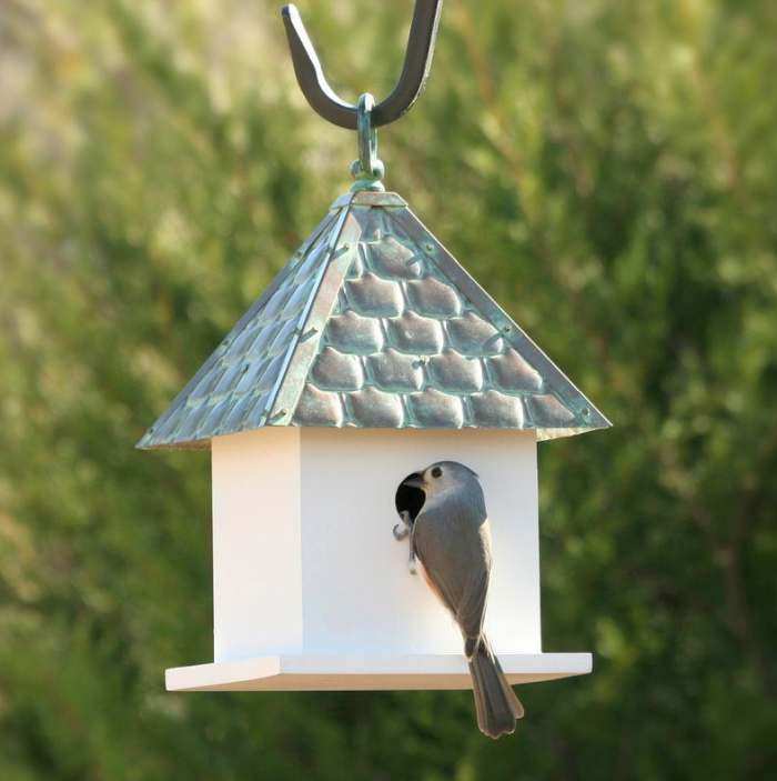 Bungalow Verdigris Copper Roof Bird House