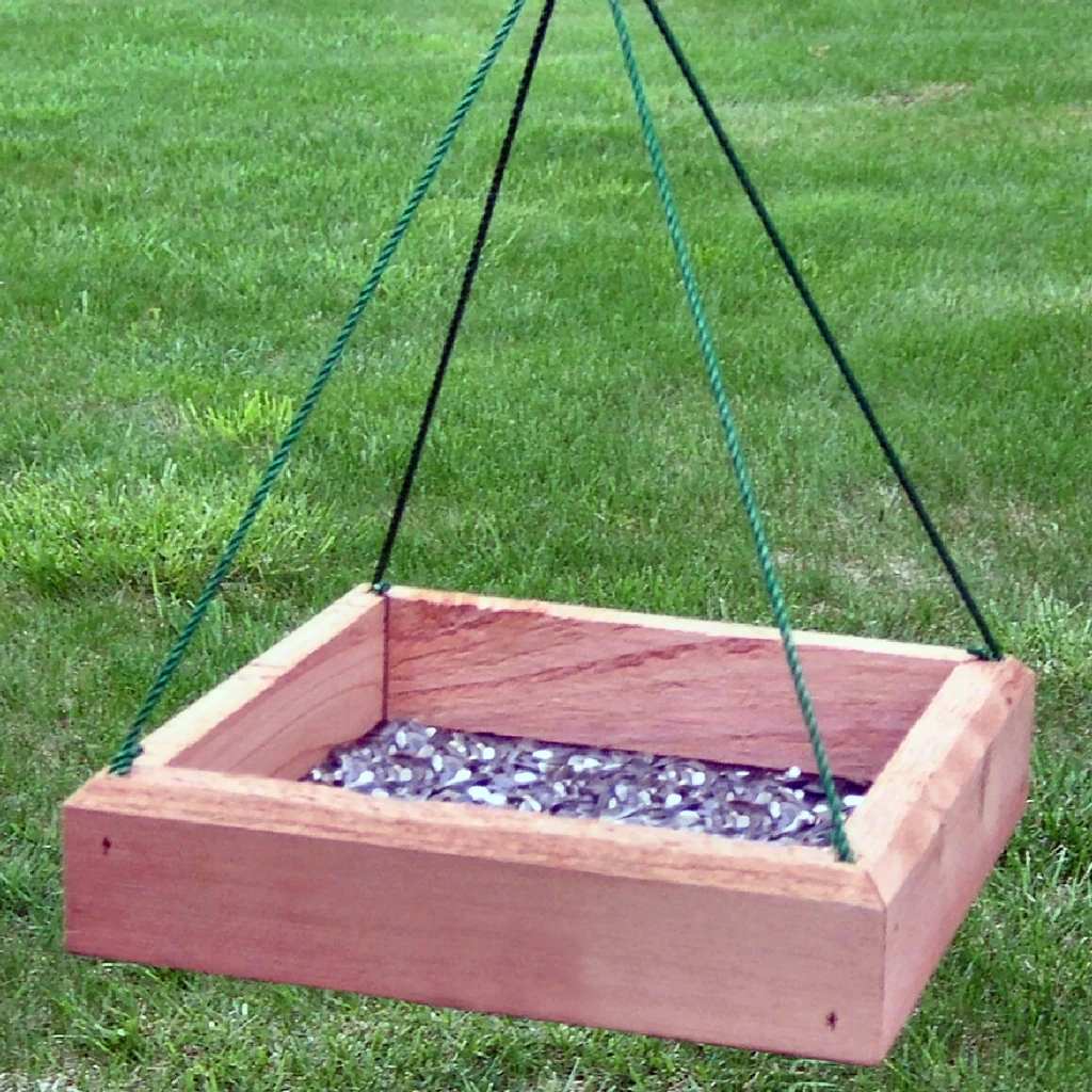 Songbird Cedar Hanging Tray Feeder 12