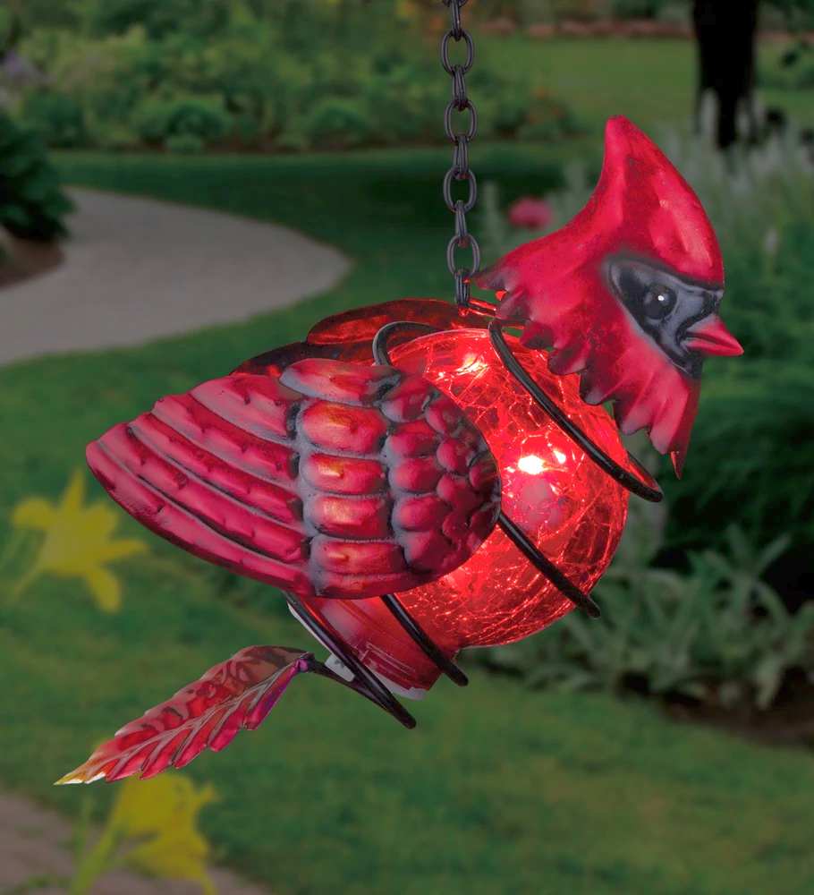 Solar Bird Lantern Cardinal