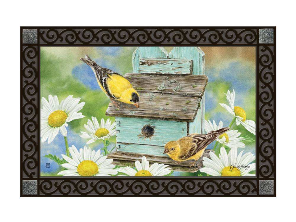Finches and Flowers MatMate Doormat