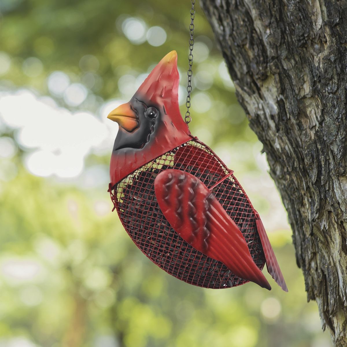 Deluxe Mesh Bird Feeder Cardinal