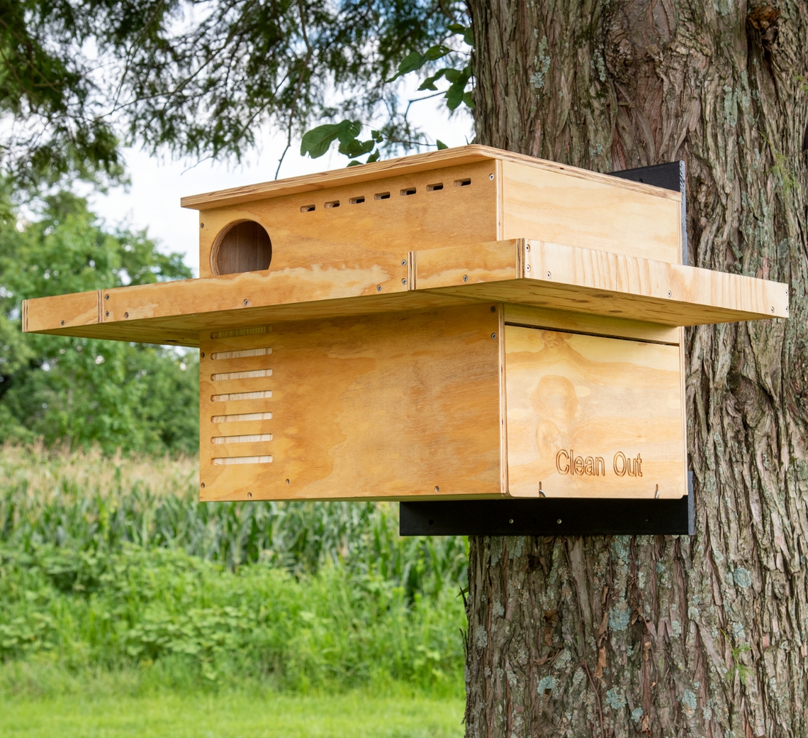 Barn Owl 3-Sided Platform Nest Box